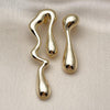 Arete Dormilona 02.428.0005 Oro Laminado, Diseño de Gota, Pulido, Dorado