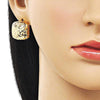 Arete Dormilona 02.163.0387 Oro Laminado, Diamantado, Dorado