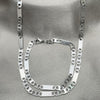 Collar y Pulso 04.113.0054.24 Acero Inoxidable, Diseño de Mariner, Diamantado, Acero