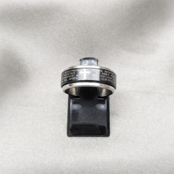 Anillo de Hombre 01.63.0643.06 Acero Inoxidable, Diseño de Cruz, Pulido, Dos Tonos