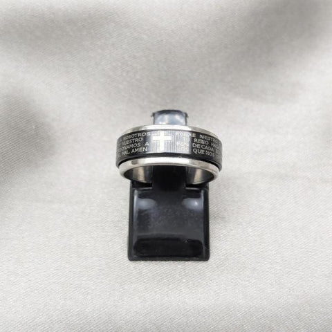 Anillo de Hombre 01.63.0643.06 Acero Inoxidable, Diseño de Cruz, Pulido, Dos Tonos
