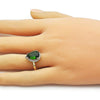 Anillo Multi Piedra 01.196.0034 Oro Laminado, Diseño de Gota y Cluster, Diseño de Gota, Pulido, Dorado