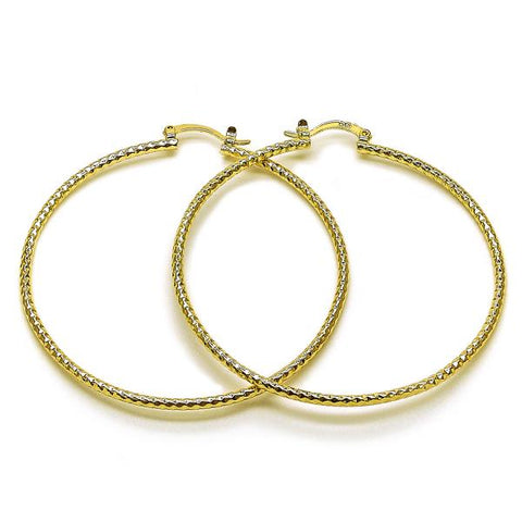 Argolla Grande 02.170.0296.1.60 Oro Laminado, Diamantado, Dorado