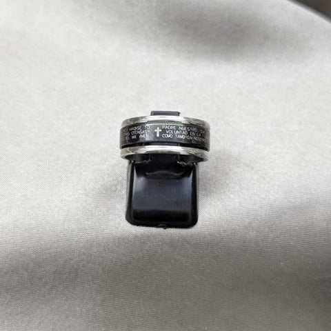 Anillo de Hombre 01.63.0637.11 Acero Inoxidable, Diseño de Cruz y Triple, Diseño de Cruz, Esmaltado Negro, Acero