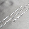 Gargantilla Básica 04.420.0013.20 Plata Rodinada, Diseño de Figaro, Pulido, Plateado