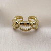 Anillo Elegante 01.341.0171 Oro Laminado, Diseño de Concha, Pulido, Dorado