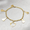 Pulsera Elegante 03.63.22997.08 Acero Inoxidable, Diseño de Corazon y Guitarra, Diseño de Corazon, Pulido, Dorado
