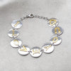 Pulsera Elegante 03.63.22991.08 Acero Inoxidable, Diseño de Amor, Pulido, Dos Tonos