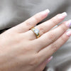 Anillo Elegante 01.63.0659.09 Acero Inoxidable, con Zirconia Cubica Blanca, Pulido, Dorado