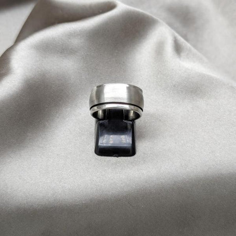 Anillo de Hombre 01.63.0650.08 Acero Inoxidable, Pulido Negro, Acero
