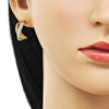 Arete Dormilona 02.379.0072 Oro Laminado, con Perla Marfil, Pulido, Dorado