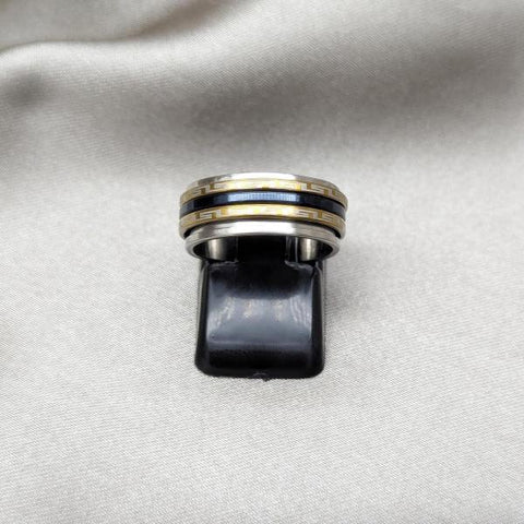 Anillo de Hombre 01.63.0696.09 Acero Inoxidable, Diseño de Duplo, Pulido, Tricolor
