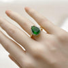Anillo Multi Piedra 01.196.0034 Oro Laminado, Diseño de Gota y Cluster, Diseño de Gota, Pulido, Dorado