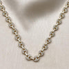 Gargantilla Elegante 04.63.1401.20 Oro Laminado, Diseño de Puff Mariner, con Micro Pave Blanca, Pulido, Dorado