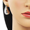 Arete Dormilona 02.163.0241.1 Oro Laminado, Diseño de Gota, Pulido, Rodinado