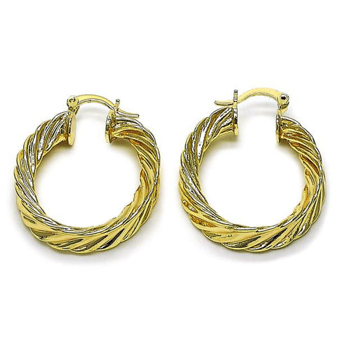 Argolla Mediana 02.170.0569.30 Oro Laminado, Diseño de Hueco, Pulido, Dorado