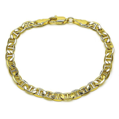 Pulsera Básica 5.222.024.07 Oro Laminado, Diseño de Mariner, Pulido, Dorado