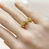 Anillo Elegante 01.341.0172 Oro Laminado, Diseño de Estrella, Mate, Dorado