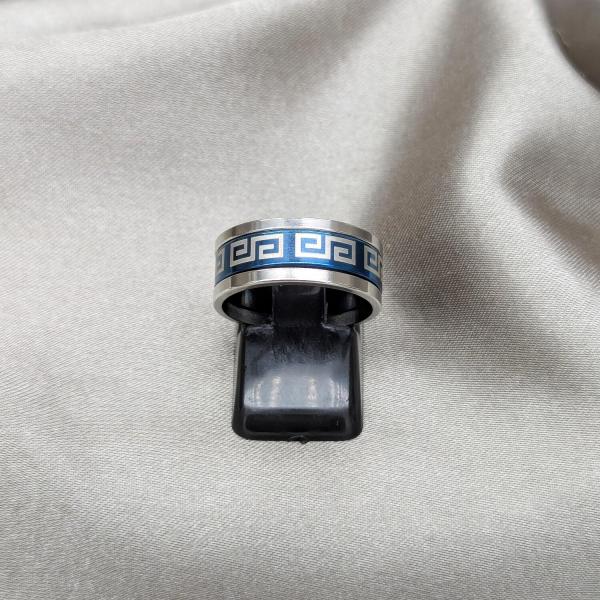 Anillo de Hombre 01.63.0635.06 Acero Inoxidable, Esmaltado Azul, Acero