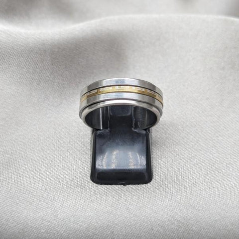 Anillo de Hombre 01.63.0716.07 Acero Inoxidable, Diseño de Duplo, Pulido, Dos Tonos