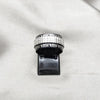Anillo de Hombre 01.63.0684.09 Acero Inoxidable, Diseño de Duplo, Pulido, Rodinado Negro