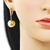 Arete Colgante 02.282.0034 Oro Laminado, Diseño de Bola, Pulido, Dorado