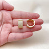 Argolla Huggie 02.283.0272.20 Oro Laminado, con Zirconia Cubica Blanca, Pulido, Dorado