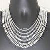 Gargantilla Básica 04.420.0003.16 Plata Rodinada, Diseño de Miami Cubana, Pulido, Plateado