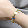 Pulsera Elegante 03.63.22116.08 Acero Inoxidable, Diseño de Mariposa, Pulido, Dorado