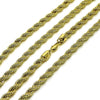 Gargantilla Básica 04.213.0206.22 Oro Laminado, Diseño de Rope, Pulido, Dorado