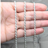 Gargantilla Básica 04.420.0036.22 Plata Rodinada, Diseño de Rope, Pulido, Plateado