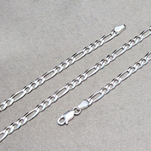 Gargantilla Básica 04.420.0014.20 Plata Rodinada, Diseño de Figaro, Pulido, Plateado