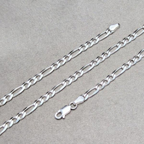 Gargantilla Básica 04.420.0014.20 Plata Rodinada, Diseño de Figaro, Pulido, Plateado