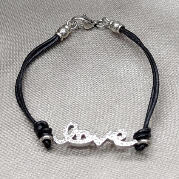 Pulsera Elegante 03.63.22132.08 Acero Inoxidable, Diseño de Amor, con Cristal Blanca, Pulido, Acero