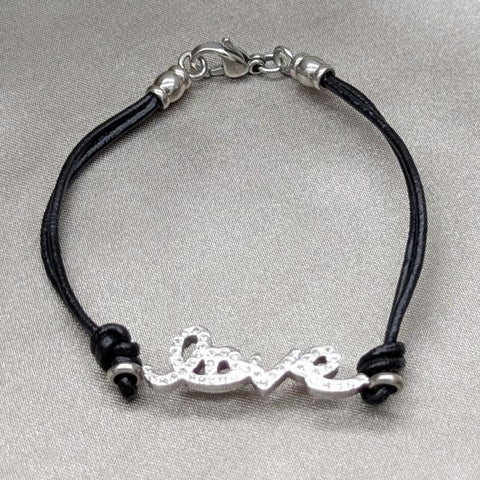 Pulsera Elegante 03.63.22132.08 Acero Inoxidable, Diseño de Amor, con Cristal Blanca, Pulido, Acero