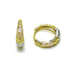 Argolla Huggie 02.170.0539.18 Oro Laminado, Diamantado, Tricolor