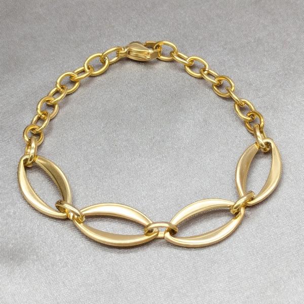 Pulsera Solida 03.63.22945.08 Acero Inoxidable, Pulido, Dorado