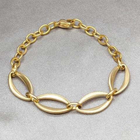 Pulsera Solida 03.63.22945.08 Acero Inoxidable, Pulido, Dorado