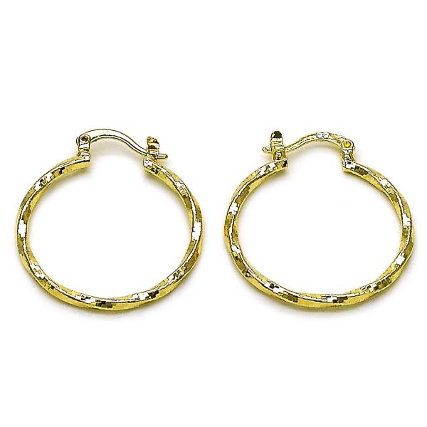 Argolla Mediana 02.170.0572.30 Oro Laminado, Diamantado, Dorado