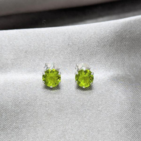 Arete Dormilona 02.392.0037 Plata Rodinada, con Zirconia Cubica Peridoto, Pulido, Plateado