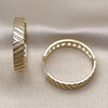 Argolla Huggie 02.204.0059.30 Oro Laminado, con Micro Pave Blanca, Pulido, Dorado