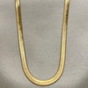 Gargantilla Básica 04.58.0020.20 Oro Laminado, Diseño de Herringbone, Pulido, Dorado