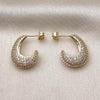 Arete Dormilona 02.283.0290 Oro Laminado, con Zirconia Cubica Blanca, Pulido, Dorado