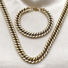 Collar y Pulso 06.435.0003 Acero Inoxidable, Diseño de Miami Cubana, Pulido, Dorado