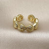 Anillo Elegante 01.341.0166 Oro Laminado, Diseño de Concha, Pulido, Dorado