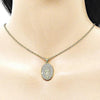 Dije Religioso 05.156.0209 Oro Laminado, Diseño de Guadalupe, con Zirconia Cubica Blanca, Pulido, Dorado
