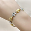Pulsera Tennis 03.341.0239.07 Oro Laminado, Diseño de Caracol, Diamantado, Dos Tonos
