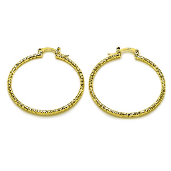 Argolla Mediana 02.170.0296.1.40 Oro Laminado, Diamantado, Dorado