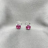 Arete Dormilona 02.397.0040.10 Plata Rodinada, con Zirconia Cubica Rosa, Pulido, Plateado