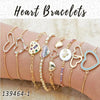 Kit Surtido de 15 Pulseras de Corazón de Oro Laminado al por mayor — SKU 139464